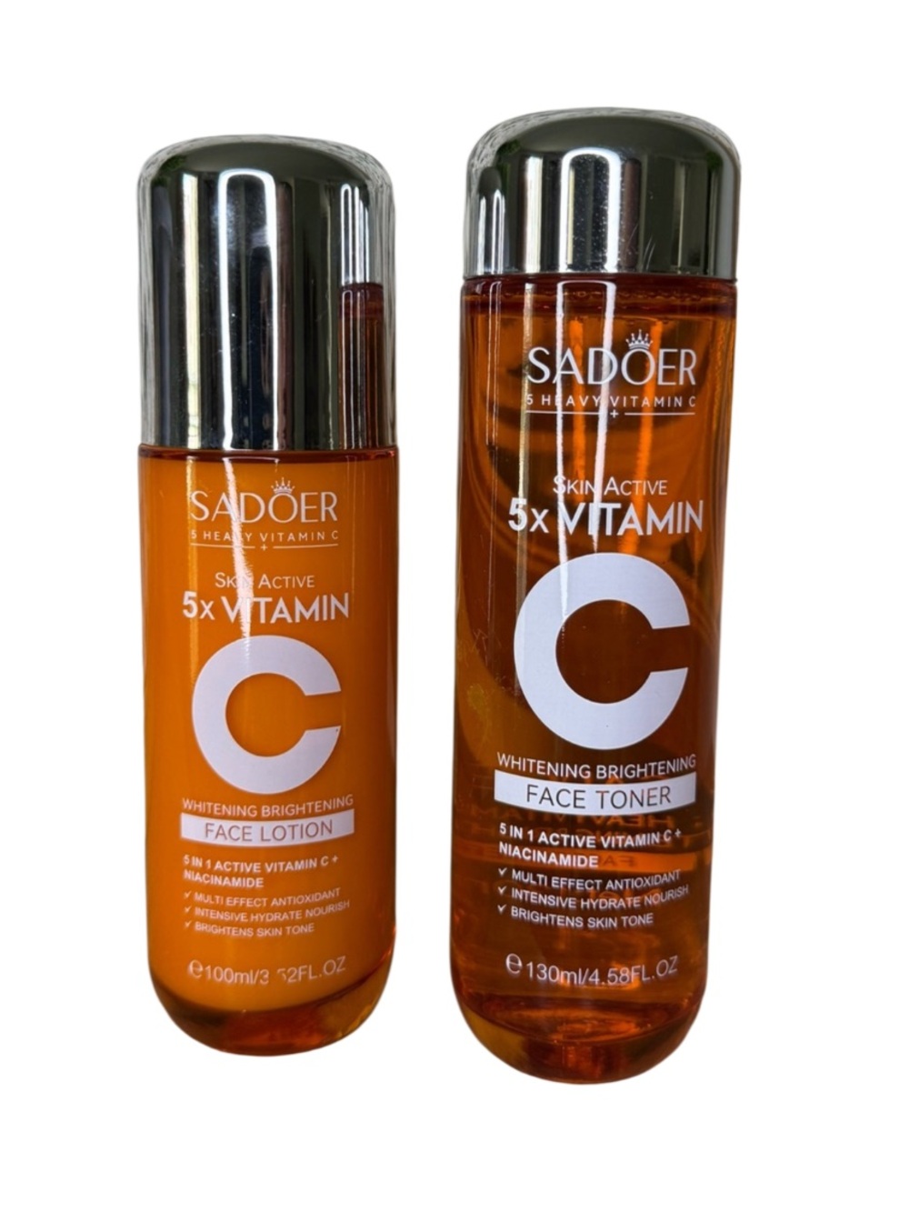 SADOER 5x Vitamin C Face Toner & Lotion - Brightening Hydrate Nourish Set